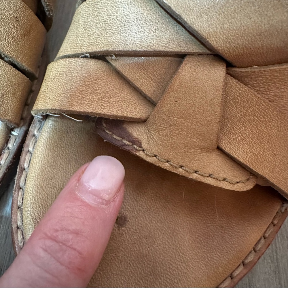 Frye Bianca Huarache Sandals Tan Women’s 7.5 - Picture 5 of 14